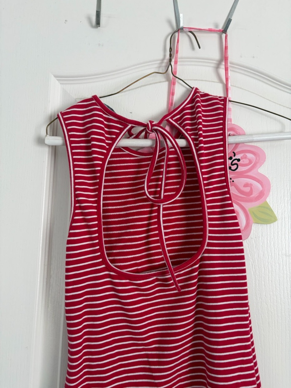 Red & White Striped Mini Dress - Picture 2 of 4